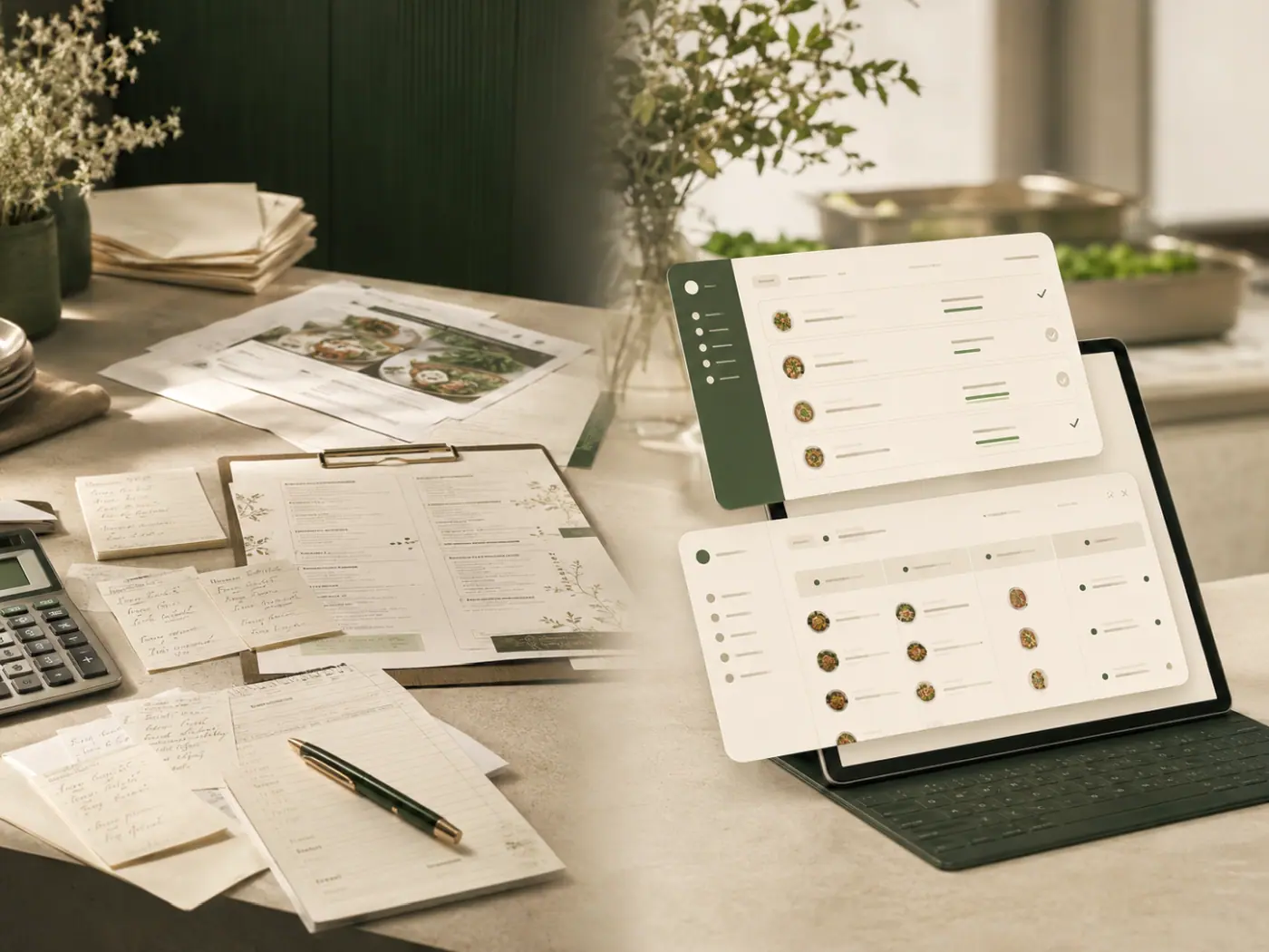 Cateringadministration före och efter ett digitalt flöde för offert, order och kök