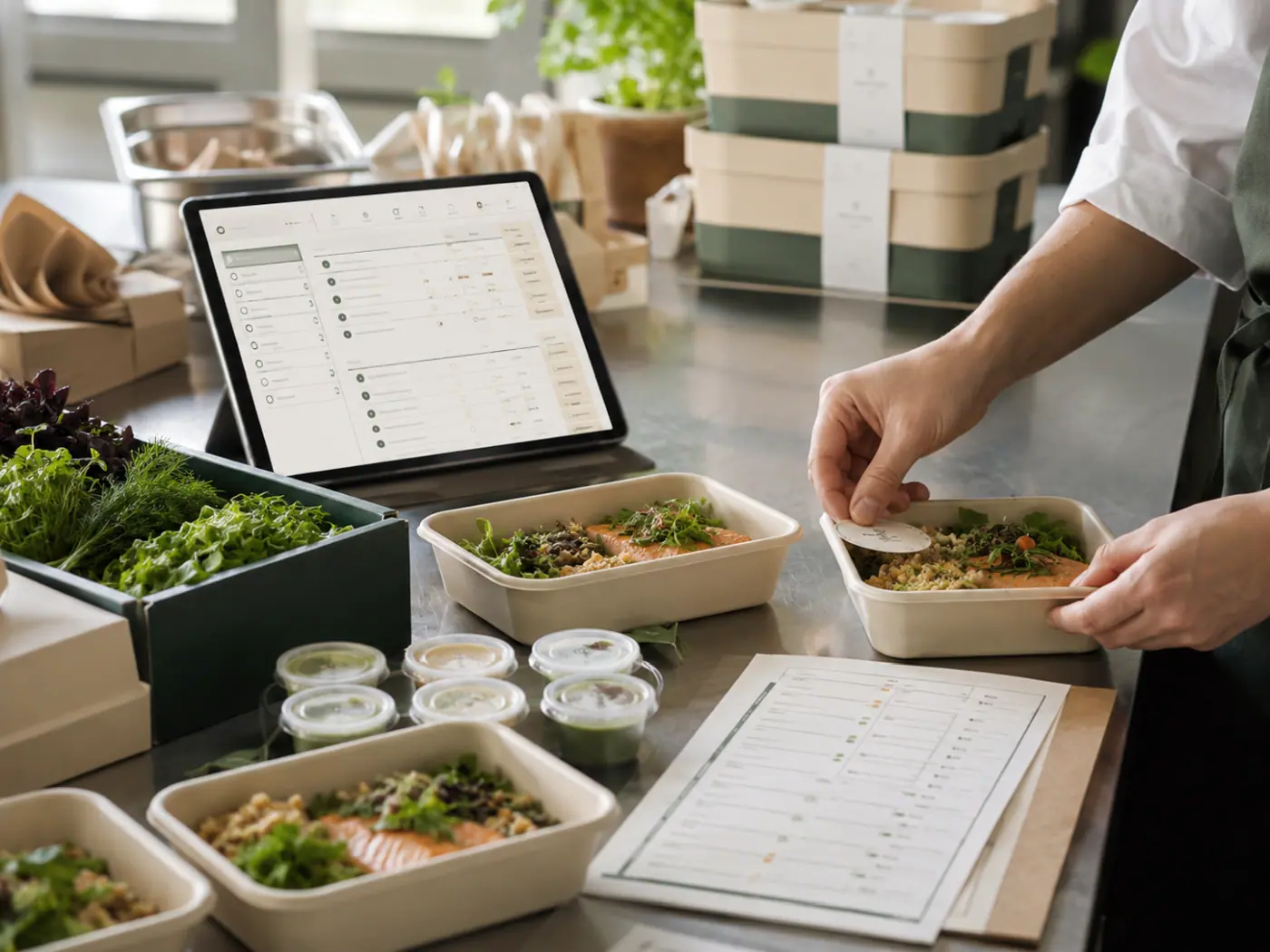 Köksunderlag och packlista för catering med specialkost och allergeninformation