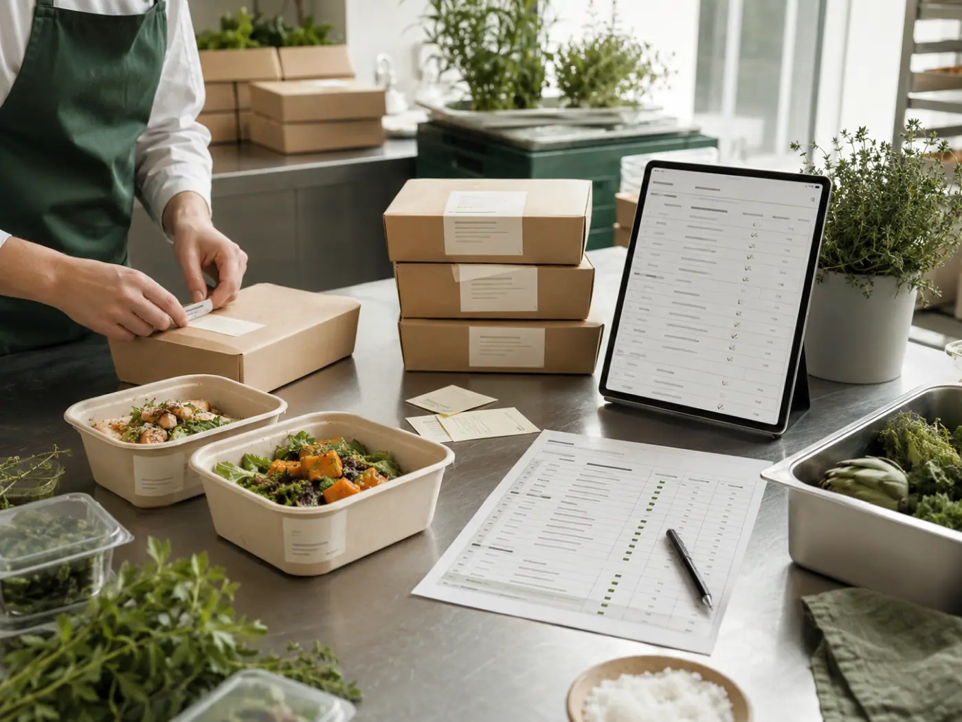 Cateringflöde som öppnas ovanpå befintlig webbplats utan POS-byte