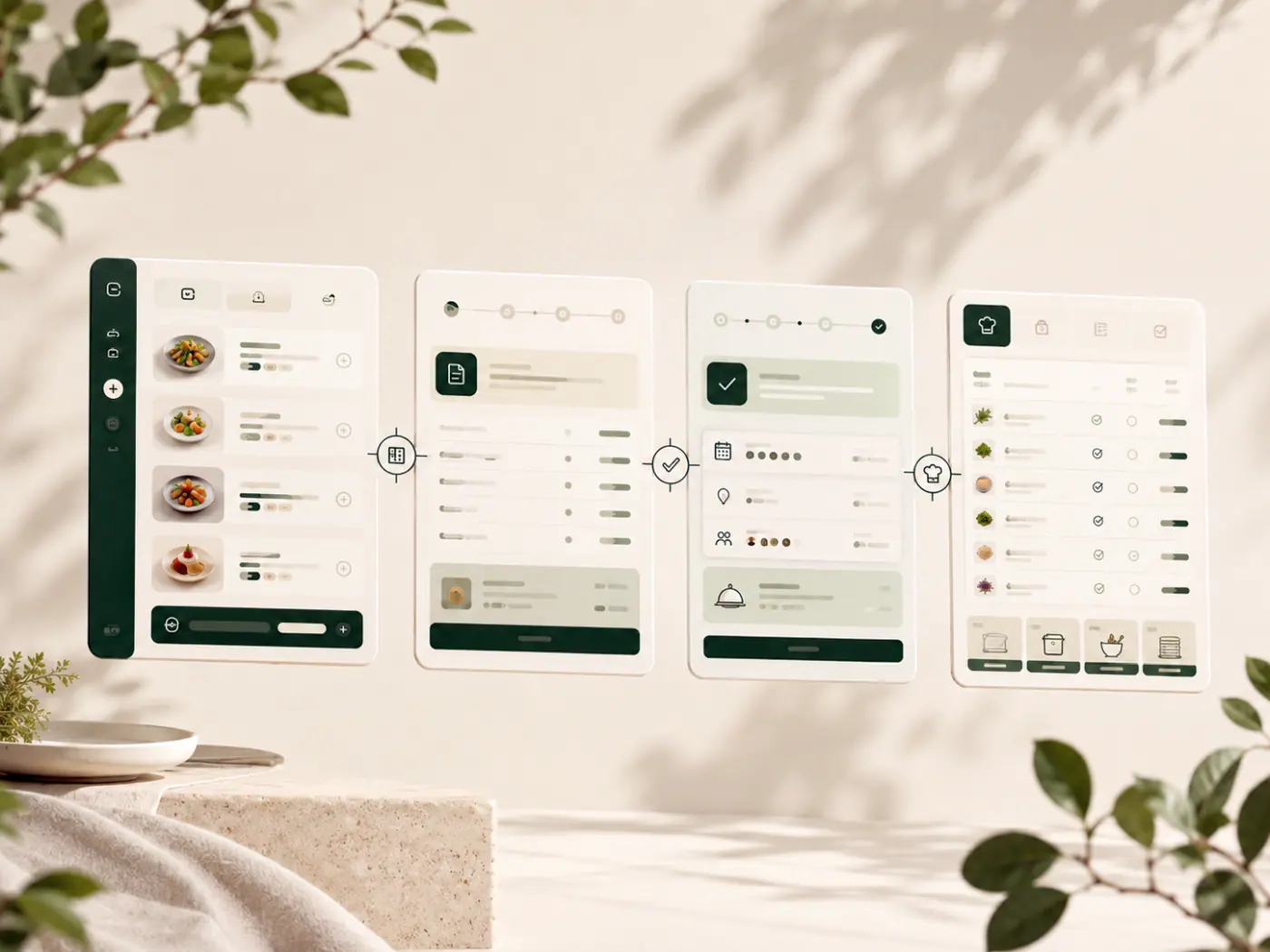 Cateringsystem där kundens menyval blir offert, order och köksunderlag